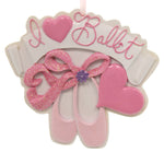 Holiday Ornaments I Love Ballet Ornament Polyresin Dance Resin D2240 (25769)