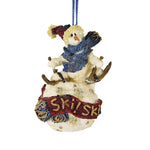 Boyds Bears Resin Lars...Ski, Ski, Ski - 1 Ornament 4.25 Inch, Resin - Snowman Ornament 25653 (2577)