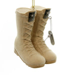Holiday Ornament Army Flocked Combat Boots Christmas United States Am2111 (25833)