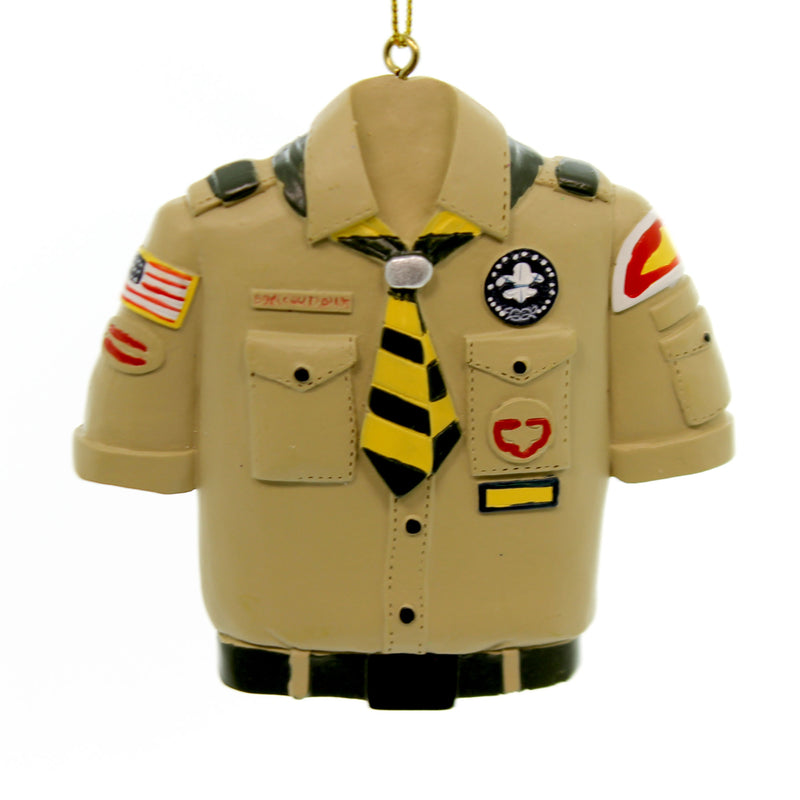 Kurt S. Adler Boy Scout Tan Shirt - One Ornament 3.25 Inch, Polyresin - Christmas Badges Bs4803b (25834)