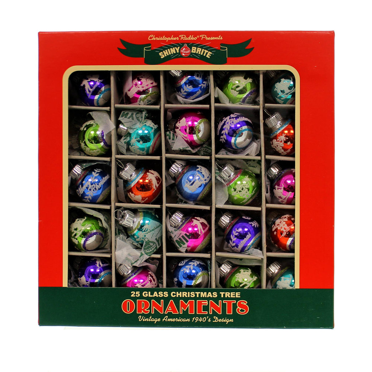 Christopher Radko Cb Signature Flocked - - SBKGifts.com
