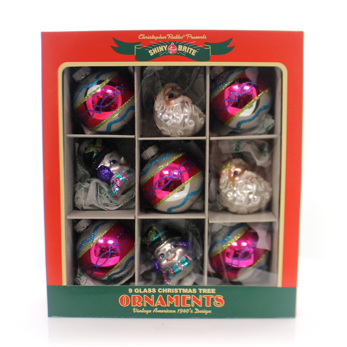 Christopher Radko Cb Decorated Rounds Snowmen - - SBKGifts.com