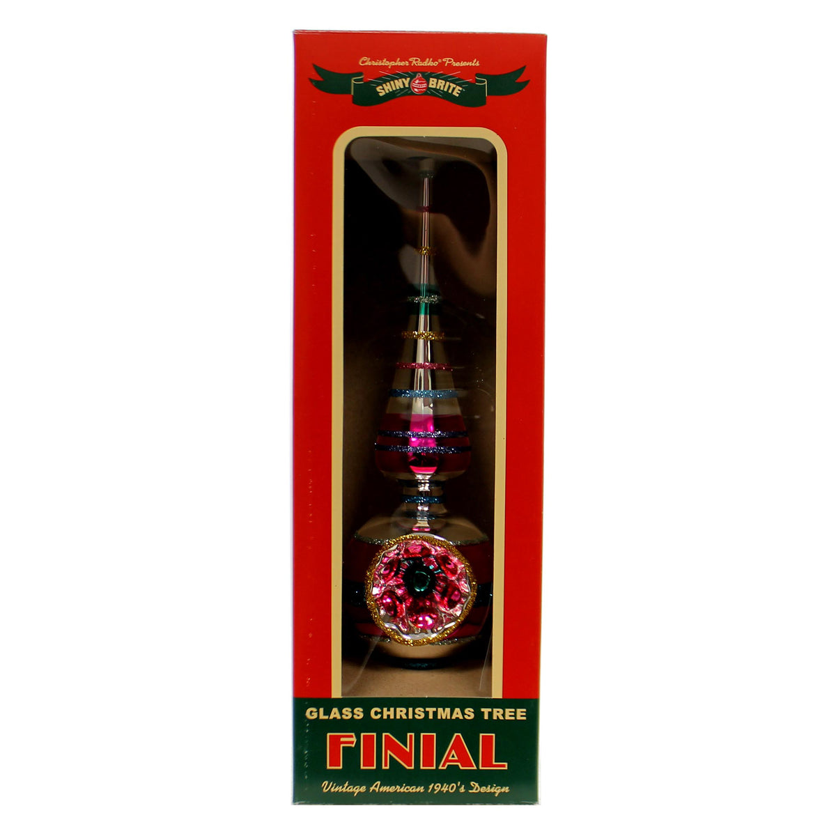 Christopher Radko Vc  Reflector Finial - - SBKGifts.com