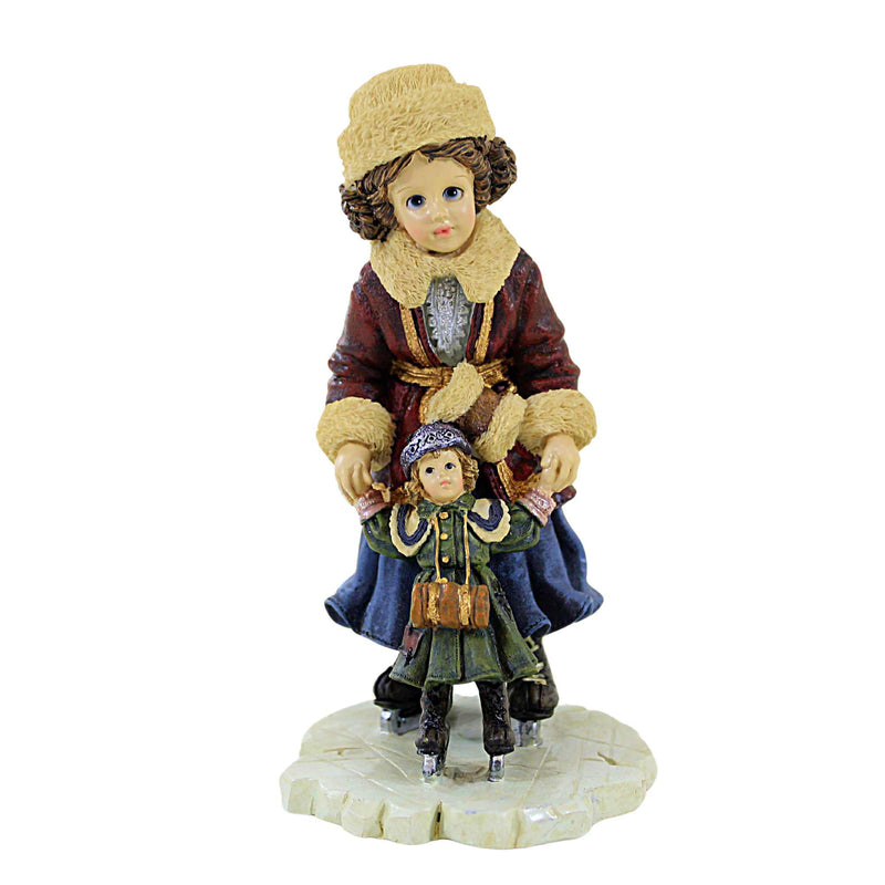 (2611) Boyds Bears Resin Kristi W/ Nichole...Skaters Waltz, 5.50 Inch, Ice Skating Dollstone 3516 Rfb