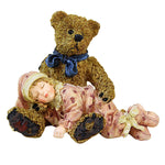 Boyds Bears Resin Shelby...Asleep In Teddy's Arms - 1 Figurine 3 Inch, Resin - Baby Dollstone 3E 3527 (2614)