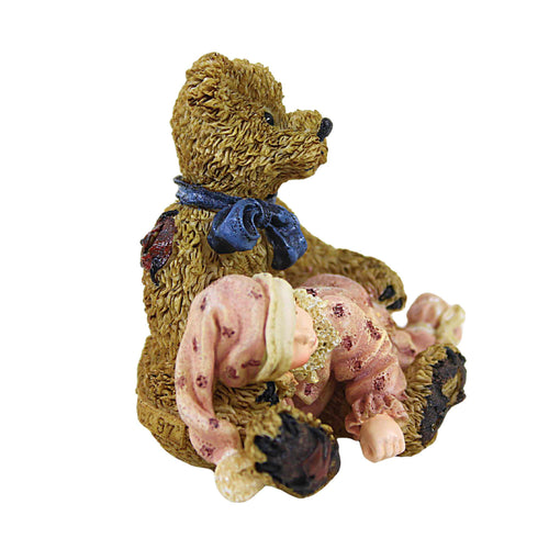 Boyds Bears Resin Shelby...Asleep In Teddy's Arms - - SBKGifts.com