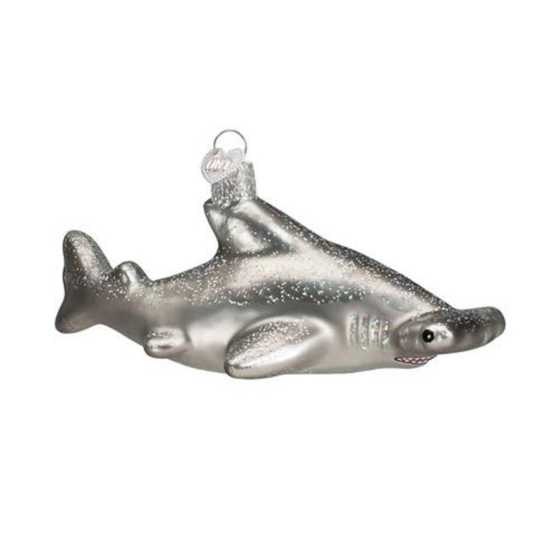 Old World Christmas Hammerhead Shark Glass Fish Ocean Ornament 12426 (26448)
