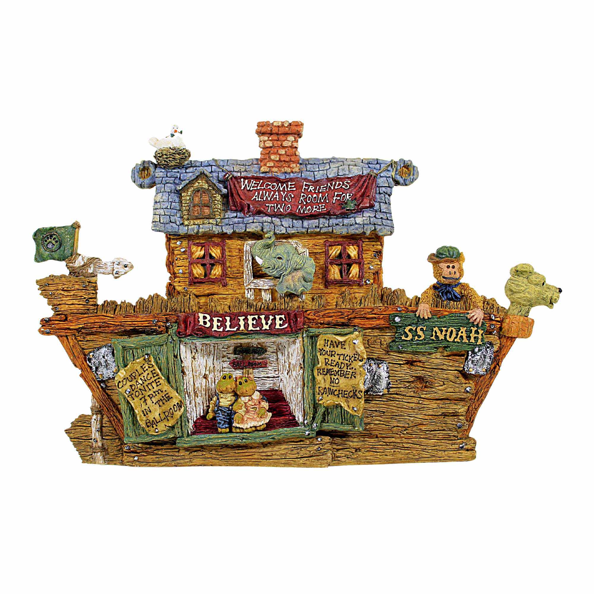 レア　boyd's bear ノアの方舟　開閉可能 Boyds Bears Resin 6.75In S S NoahThe Ark, Resin, Noahs Ark