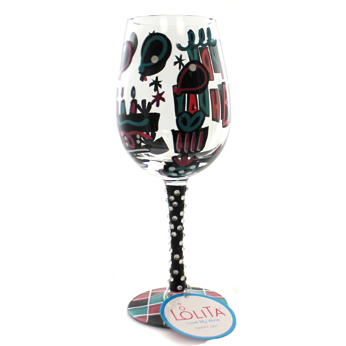 Tabletop Happy Birthday Lolita Wine Glass - - SBKGifts.com