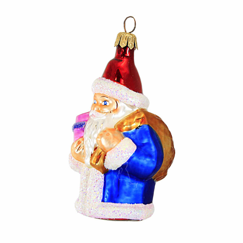 Christopher Radko Blue Santa - - SBKGifts.com