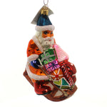 Christopher Radko Sledin To My House Glass Ornament Santa Christmas 972460 (27290)