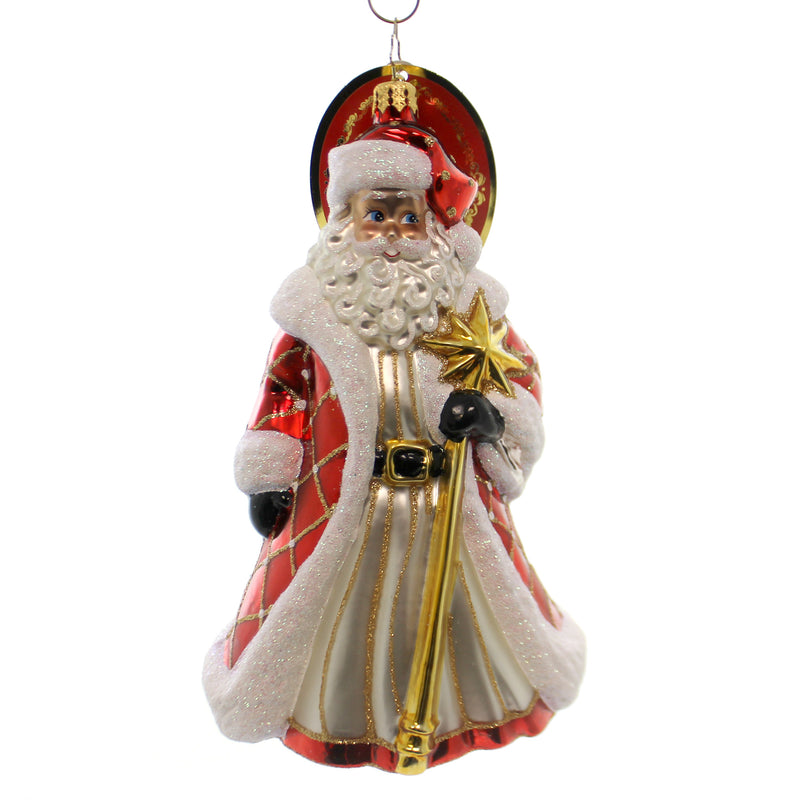 Christopher Radko Regal Winter Wanderer Glass Ornament Santa 1017809 (27296)