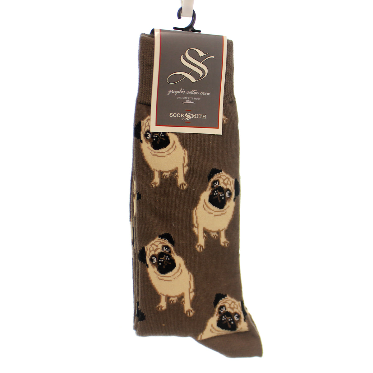 Novelty Socks Brown Pug - - SBKGifts.com