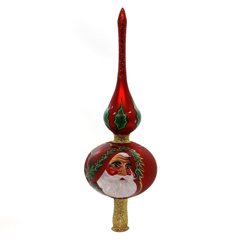 Tree Topper Finial Bavarian Santa Finial Glass Tree Topper Fin956 (27724)