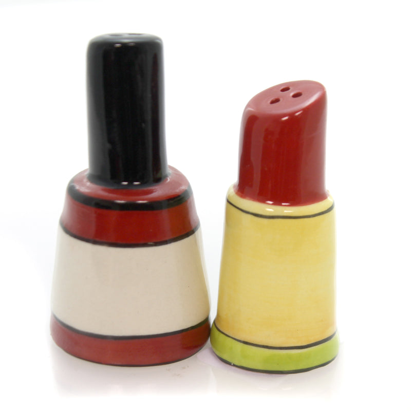 Tabletop Nail Polish & Lipstick S & P Shakers - - SBKGifts.com