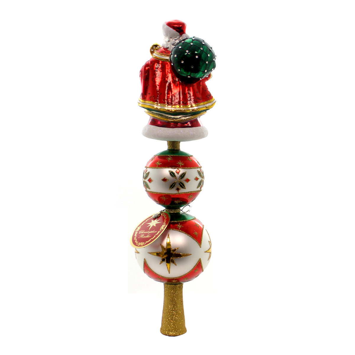 Christopher Radko Reflections Of Santa Finial - - SBKGifts.com