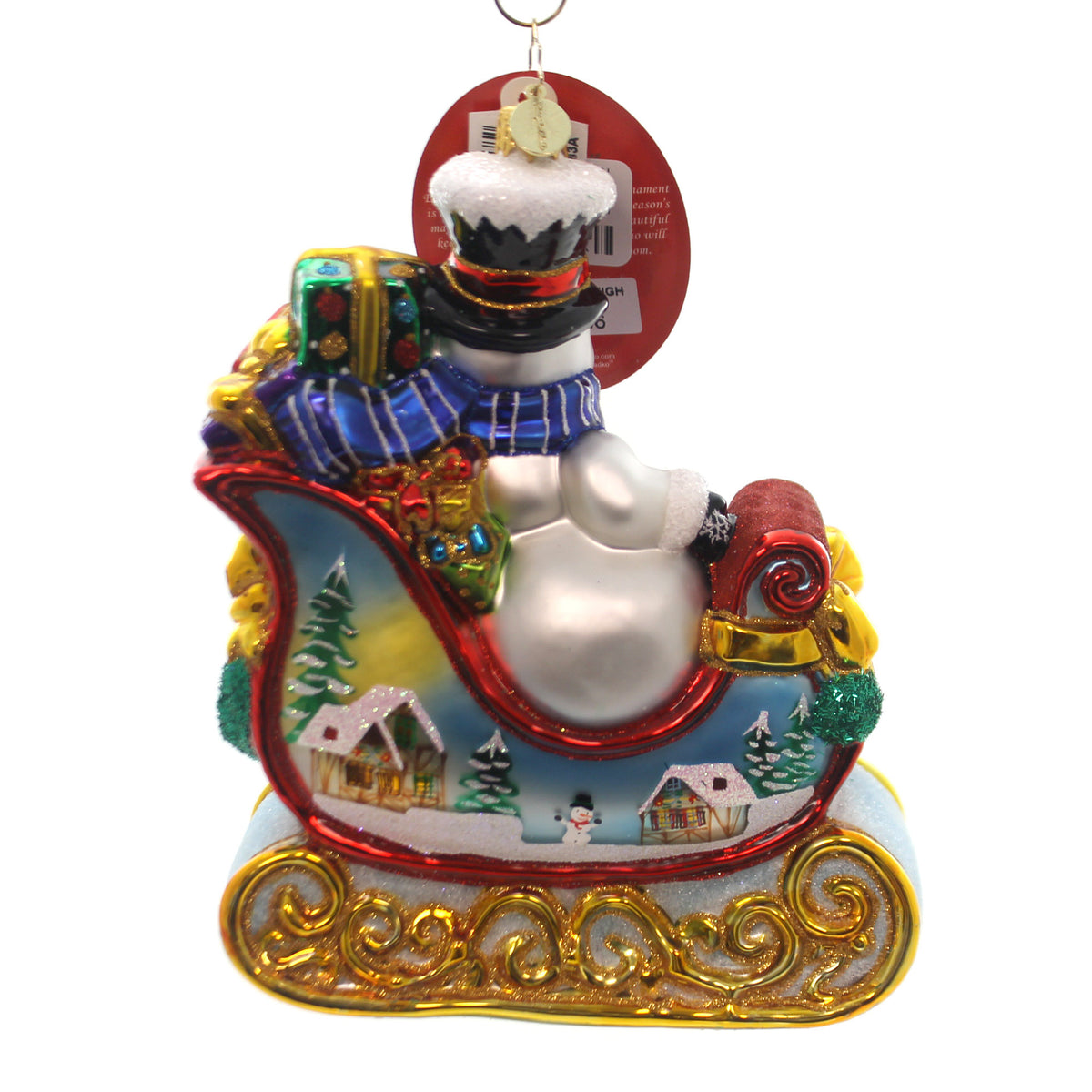 Christopher Radko Snowy Gift Sleigh Ride - - SBKGifts.com