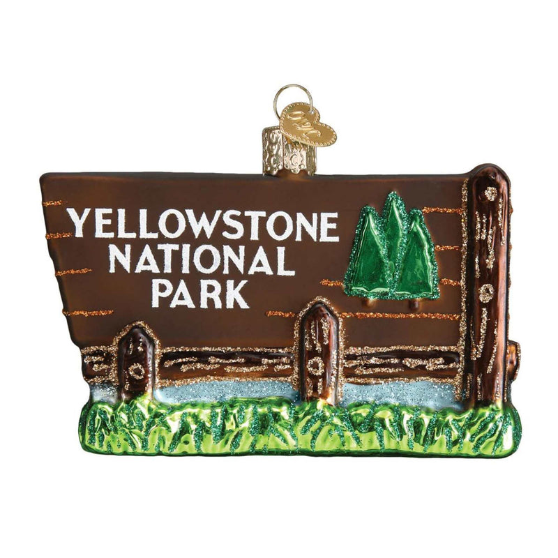 Old World Christmas Yellowstone National Park - 1 Ornament 2.75 Inch, Glass - Ornament Vacation Travel 36173 (28305)