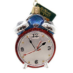 Old World Christmas Alarm Clock Glass Wake Up Time 32252 (28365)