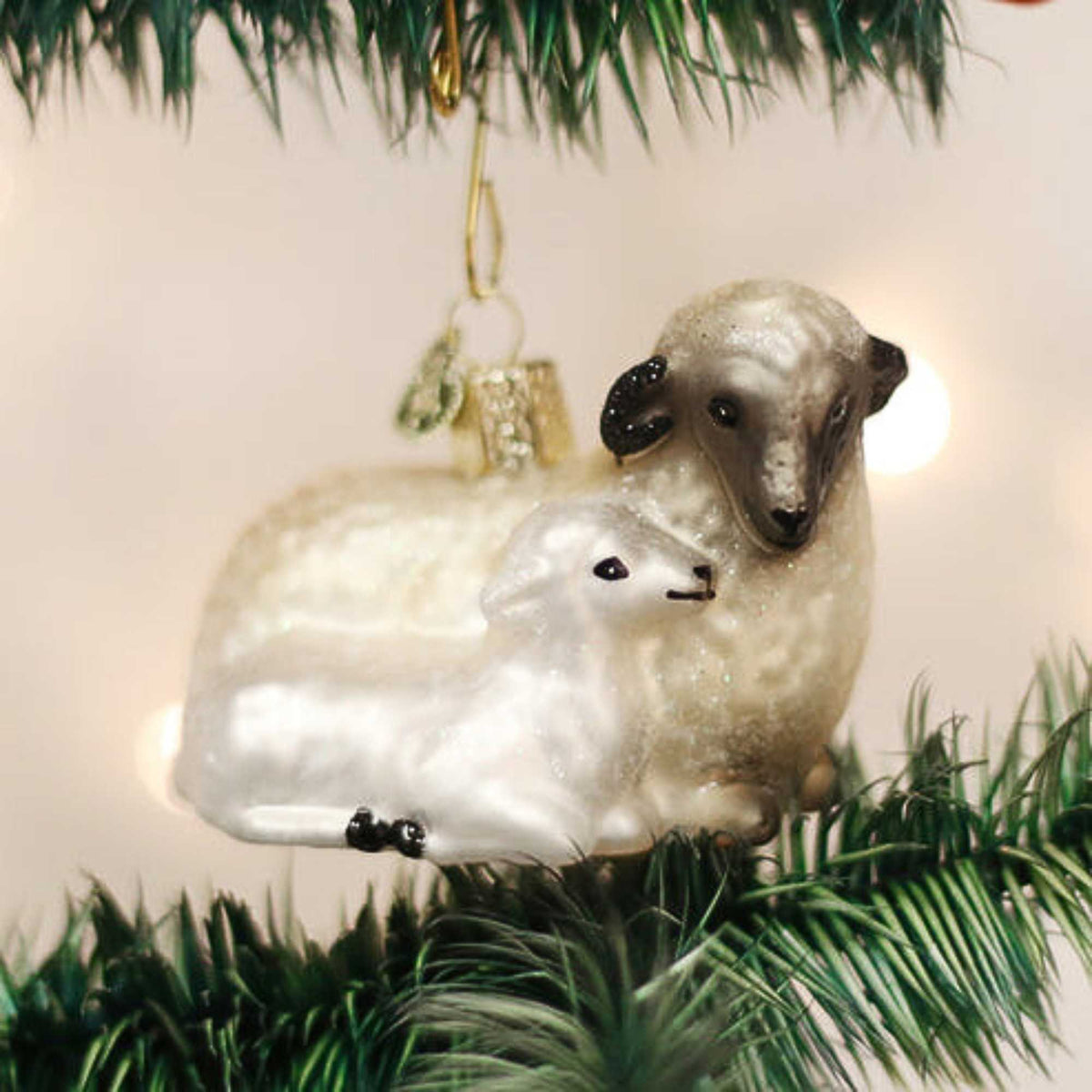 Old World Christmas Sheep With Lamb - - SBKGifts.com