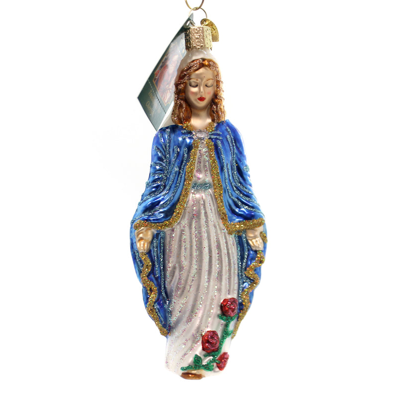 Old World Christmas Virgin Mary Glass Ornament Mother Jesus 10188 (28377)