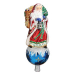 Old World Christmas 9.0 Inches Tall Father Christmas Tree Top Glass Finial Gifts Santa 50025 (28407)