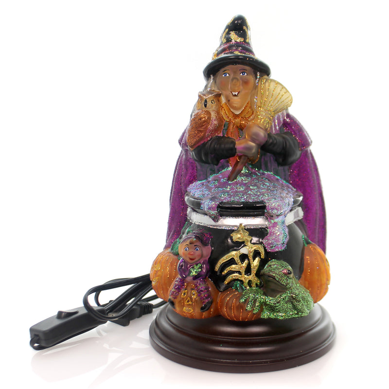 Old World Christmas Witch With Cauldron Light Glass Iridescent Glitters 529775 (28408)