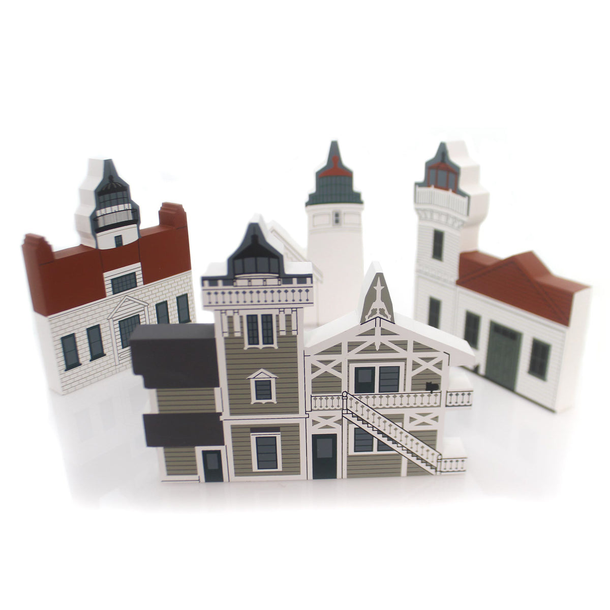 Cats Meow Village Laser Cut Lighthouse Set / 4 - - SBKGifts.com