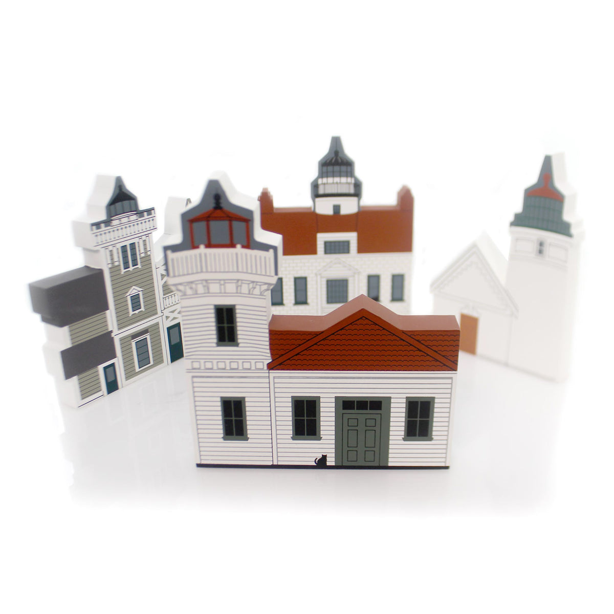 Cats Meow Village Laser Cut Lighthouse Set / 4 - - SBKGifts.com