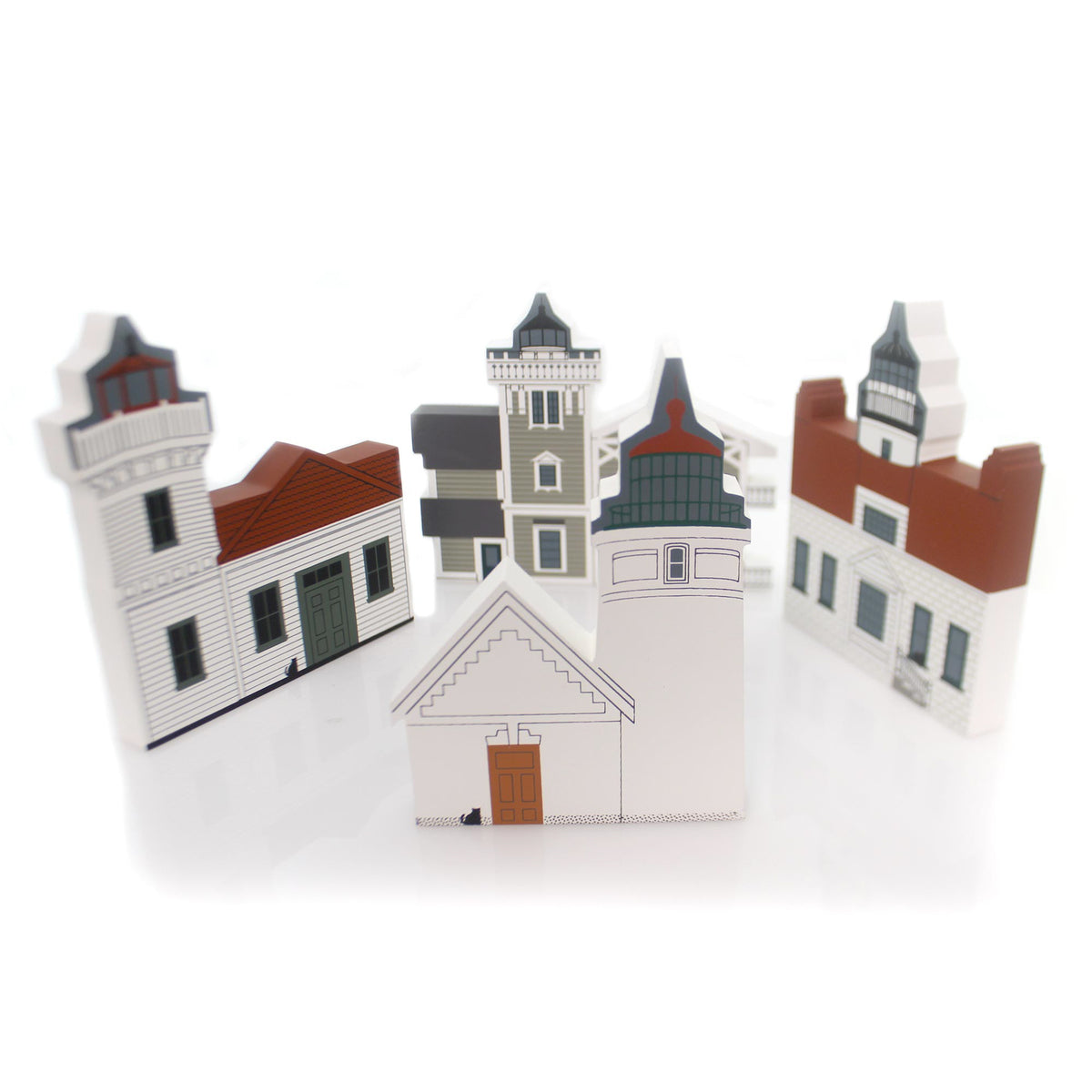 Cats Meow Village Laser Cut Lighthouse Set / 4 - - SBKGifts.com