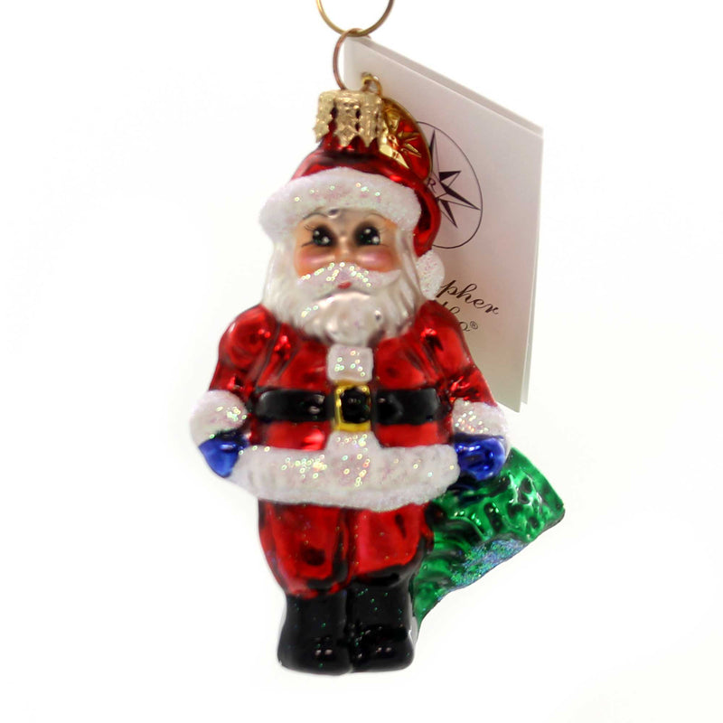 Christopher Radko Happy Chap Gem Glass Ornament Little Gem Santa 0107190 (28563)