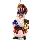 Christopher Radko Tis Of Thee Glass Freedom Bell Uncle Sam Santa 1018273 (28961)