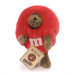 Boyds Bears Plush R. M Peeker Fabric M & M Red Milk Chocolate Bear 919003 (29154)