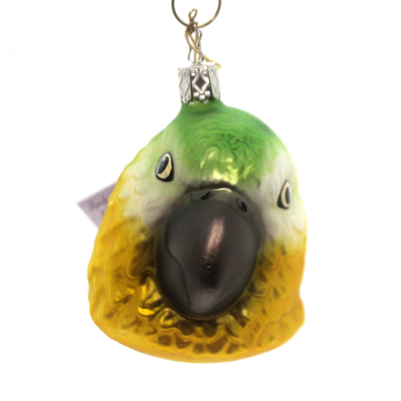 Inge Glas Golden Tropics Glass Parrot Bird Ornament 109316 (29431)