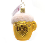 Inge Glas Dad's Beer Mug Ornament Glass Fathers Day Beverage Mug 101416 (29437)