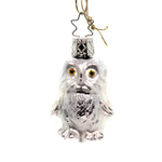 Inge Glas Young Snow Owl Glass Ornament Wisdom 110816 (29448)