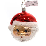 Inge Glas Jolly Claus Glass Santa Ornament Two Sided 107316 (29460)