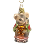Inge Glas Christmas Mouse Glass Rodant Ornament 1005S016 (29467)