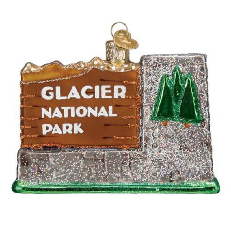 Old World Christmas Glacier National Park - One Ornament 3 Inch, Glass - Montana Wildlife Lakes 36174 (29803)