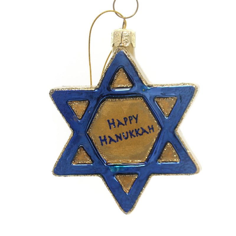 Noble Gems Jewish Star Ornament Glass Happy Hanukkah David Nb1049 (29820)