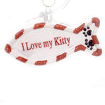 Noble Gems I Love My Kitty Ornament Glass Cat Fish Paw Prints Nb1090 (29828)