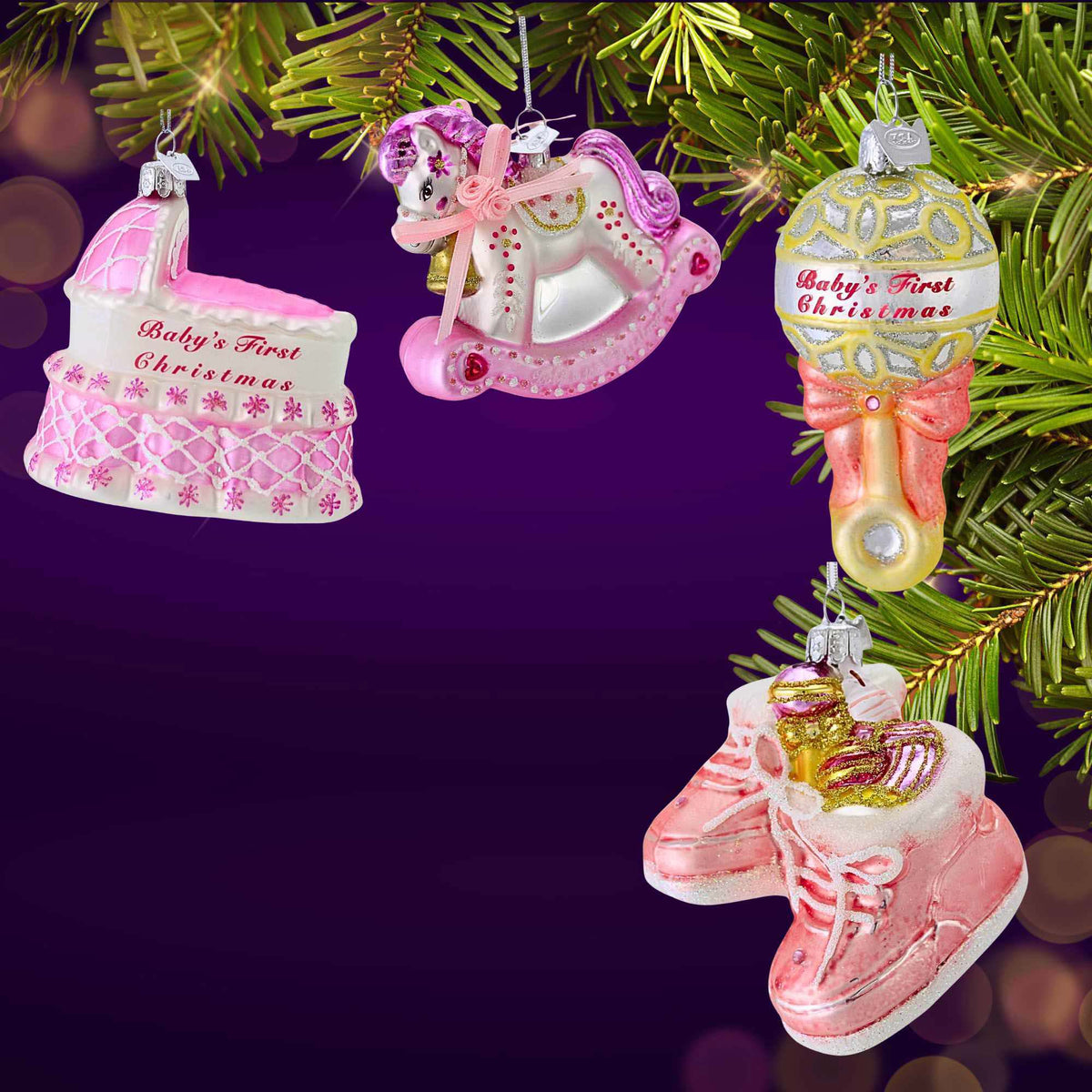 Noble Gems Baby's First Christmas Set Girl - - SBKGifts.com