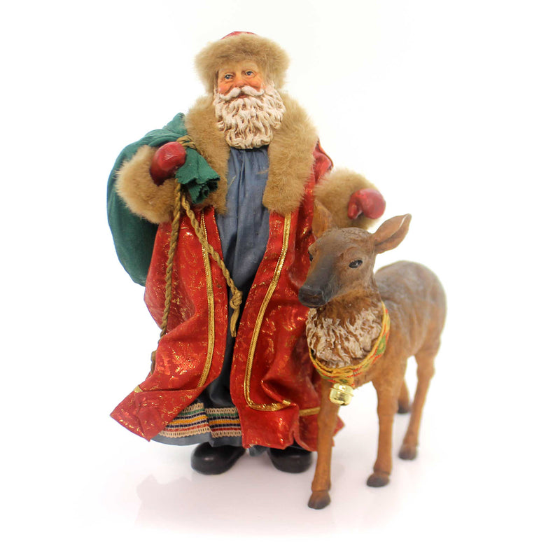 Possible Dreams A Peaceful Eve Set / 2 Fabric Santa Reindeer 15002 (29957)