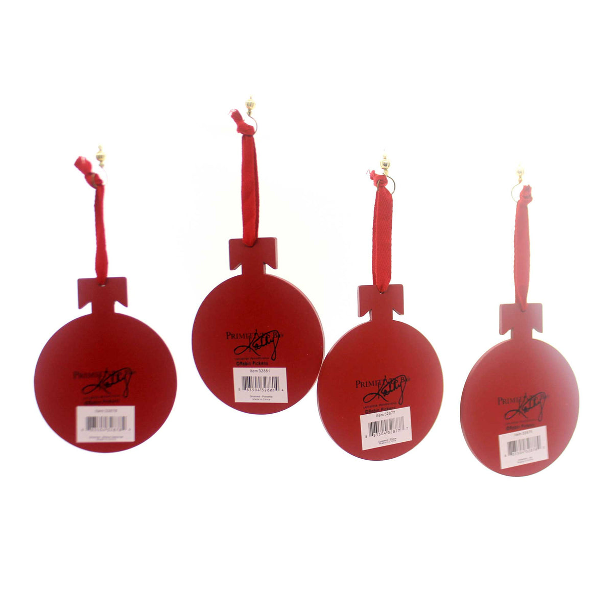Primitives By Kathy Color It Ornaments Set Of 4 - - SBKGifts.com