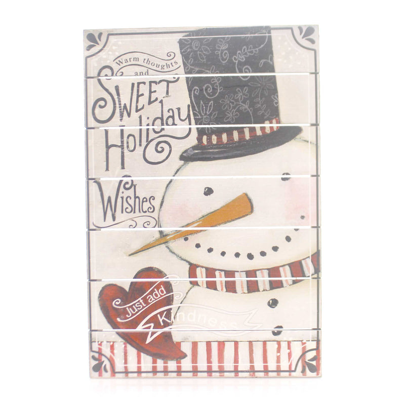 (30528) Christmas Holiday Wishes Snowman Wall Art, 18.00 Inch, Kindness Winter 2020160233