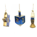 Noble Gems Hanukkah Ornament Set/3 - - SBKGifts.com