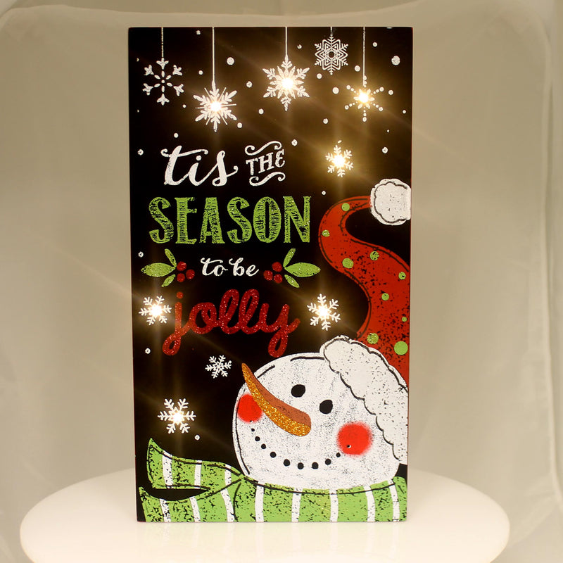 Burton & Burton Snowman W/ Lights Wall Hanging - - SBKGifts.com