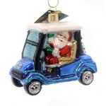 Old World Christmas Golf Cart Santa Glass Ornament Tee 40287 (31241)
