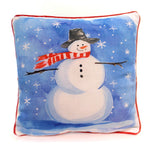 Christmas Snowflake Snowman Pillow Cotton Home Decor Sofa Throw Pbk33390 (31264)