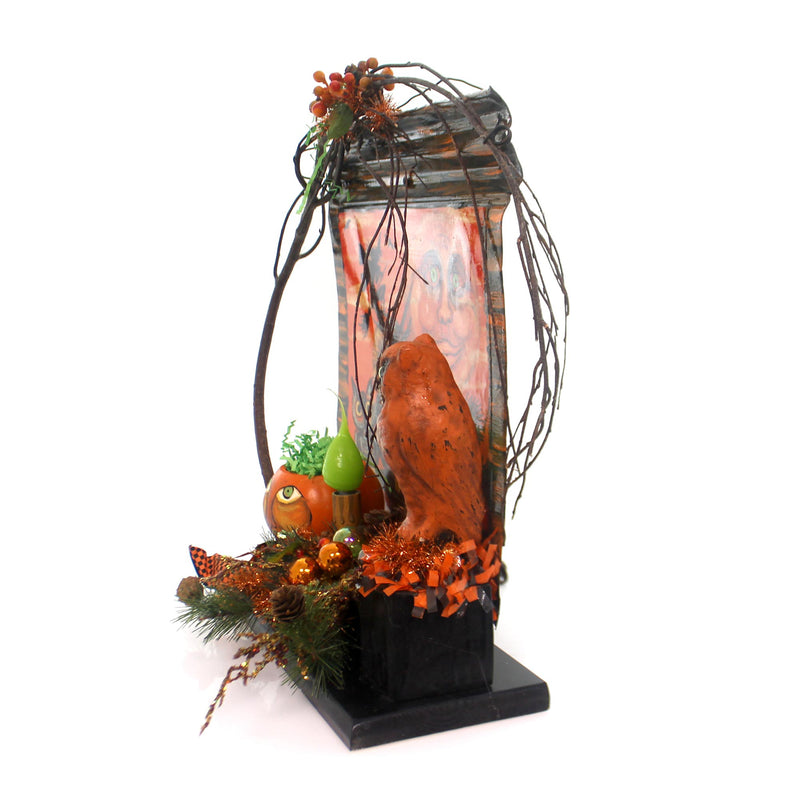 Halloween Moon And Owl Electric Figurine - - SBKGifts.com